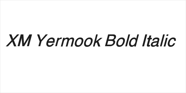 XM Yermook Bold Italic Logo