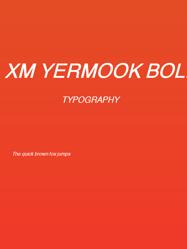 XM Yermook Bold Italic Poster