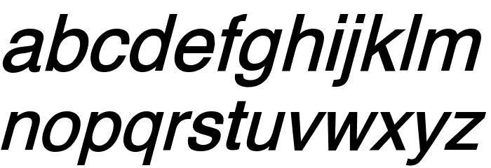 XM Yermook Bold Italic Font LOWERCASE