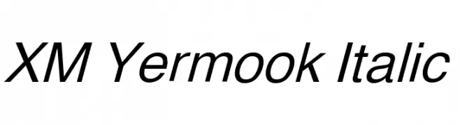 XM Yermook Italic  تنزيل الخطوط