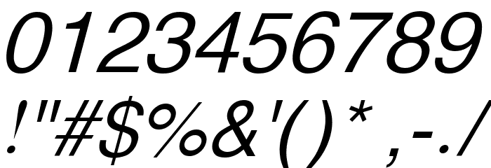 XM Yermook Italic Font OTHER CHARS