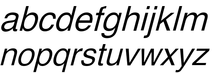 XM Yermook Italic Font LOWERCASE