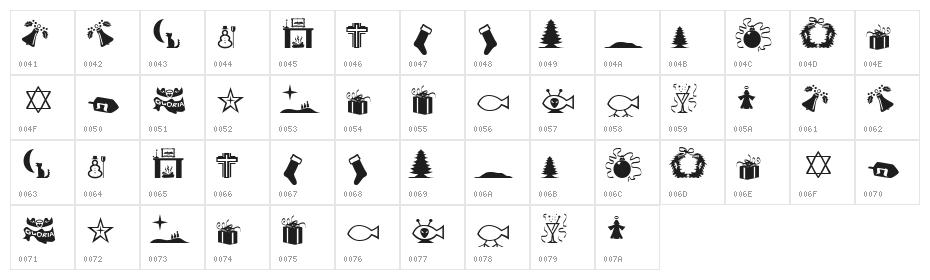 Xmas 97 Character Map