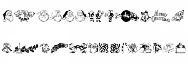 Xmas Clipart Fuentes MAYÚSCULAS