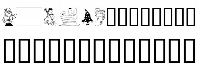 Xmas Clipart फ़ॉन्ट लोअरकेस