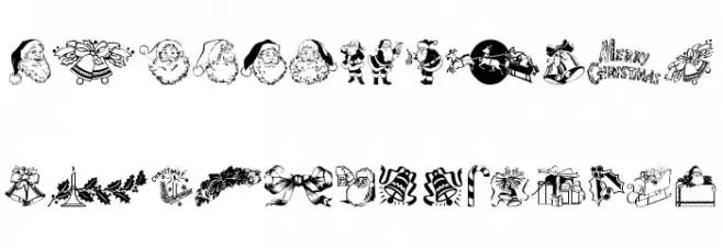 Xmas Clipart Schriftart Groß