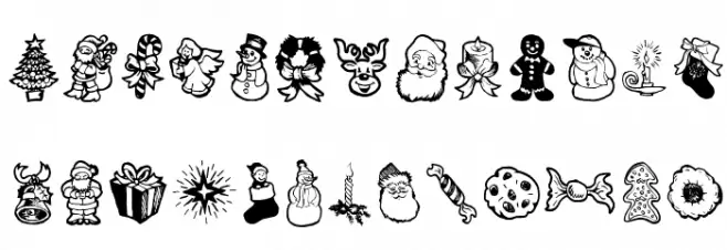 Xmas Doods 2 Font UPPERCASE