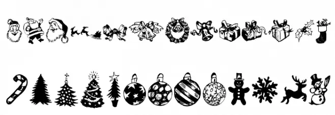 Xmas Doods Fonte MAIÚSCULAS