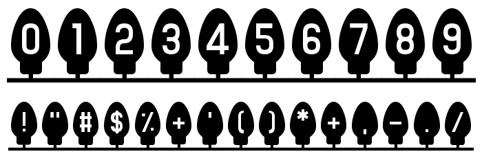 Xmas Fairy Lights Solid Font OTHER CHARS