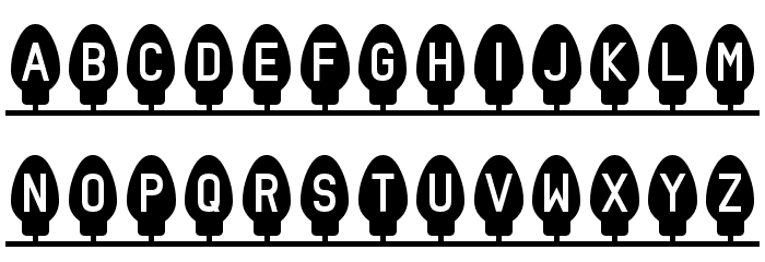 Xmas Fairy Lights Solid Font LOWERCASE