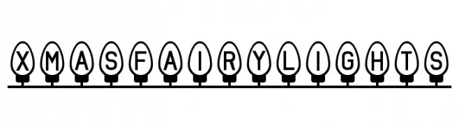Xmas Fairy Lights  フリーフォントのダウンロード