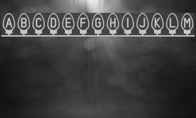 Xmas Fairy Lights Font examples