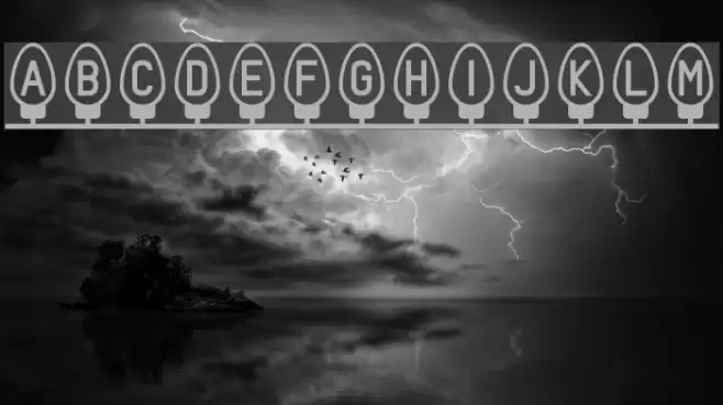 Xmas Fairy Lights Font examples