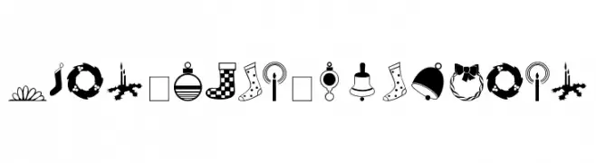 Xmas Font Dingbats  les polices de caractères gratuit tlcharger