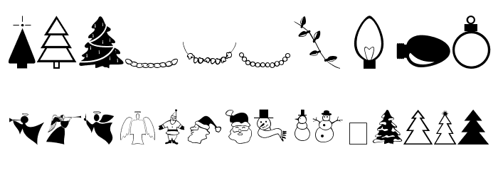 Xmas Font Dingbats Font OTHER CHARS