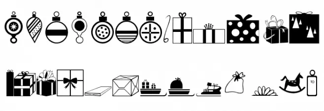 Xmas Font Dingbats 字体 大写