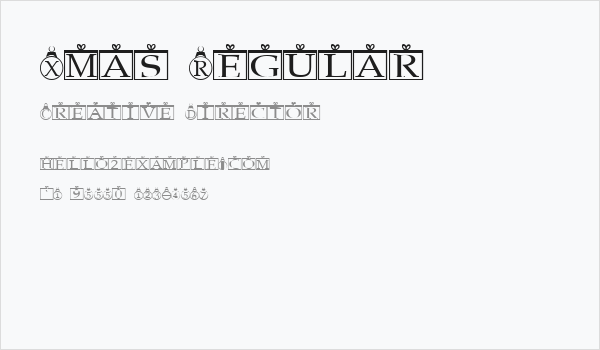 Xmas Regular Business Card