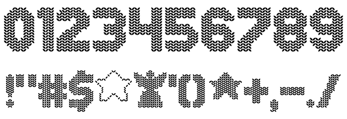 Xmas Sweater Stitch Font OTHER CHARS