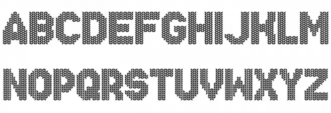 Xmas Sweater Stitch خط أحرف كبيرة