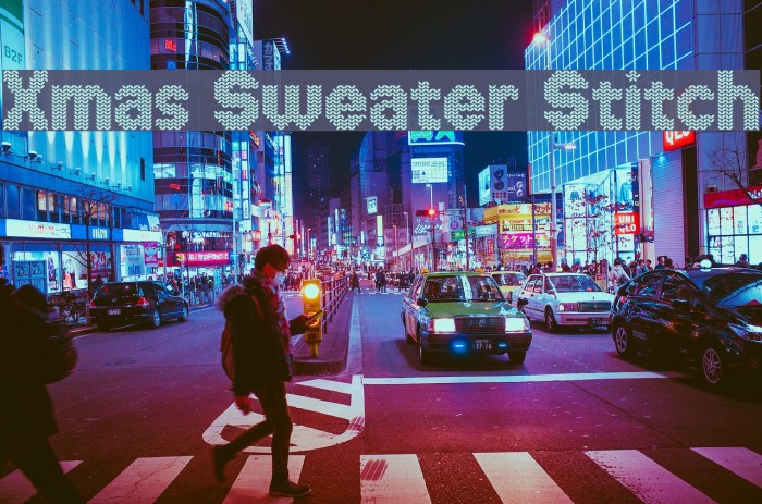 Xmas Sweater Stitch Font examples