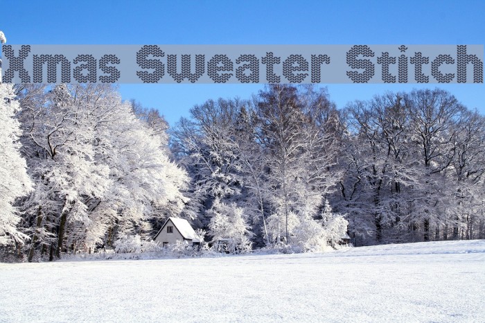 Xmas Sweater Stitch Font examples