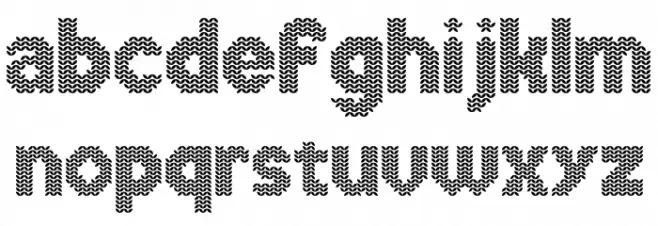 Xmas Sweater Stitch फ़ॉन्ट लोअरकेस