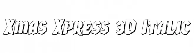 Xmas Xpress 3D Italic  font caratteri gratis