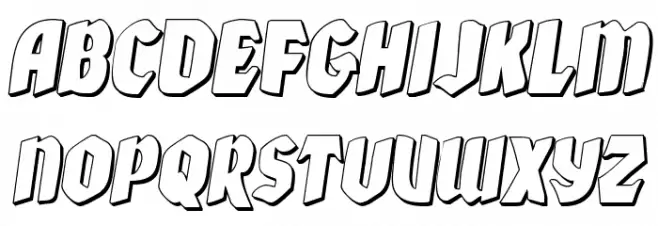 Xmas Xpress 3D Italic फ़ॉन्ट अपरकेस