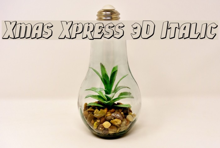 Xmas Xpress 3D Italic Font examples