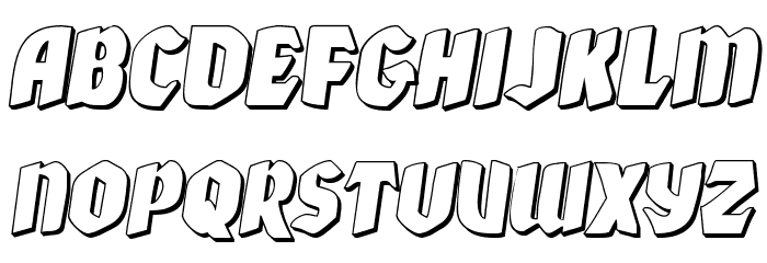 Xmas Xpress 3D Italic Font LOWERCASE