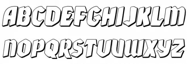 Xmas Xpress 3D Italic फ़ॉन्ट लोअरकेस