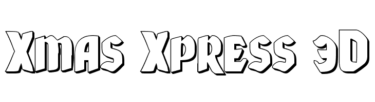 Xmas Xpress 3D Font