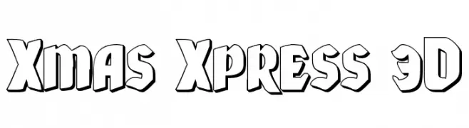 Xmas Xpress 3D  नि: शुल्क फ़ॉन्ट्स डाउनलोड