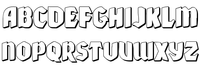 Xmas Xpress 3D Font LOWERCASE