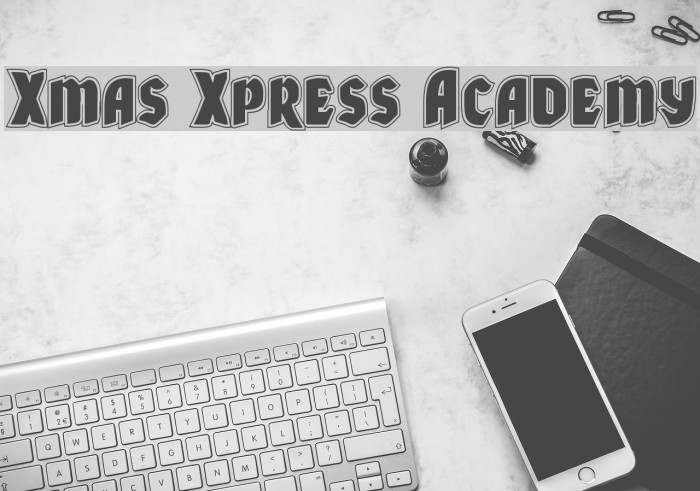 Xmas Xpress Academy Font examples