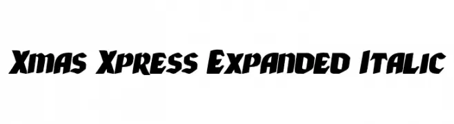 Xmas Xpress Expanded Italic  Скачать бесплатные шрифты