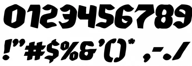 Xmas Xpress Expanded Italic Font OTHER CHARS