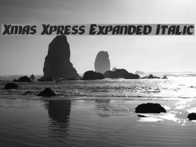 Xmas Xpress Expanded Italic Font examples
