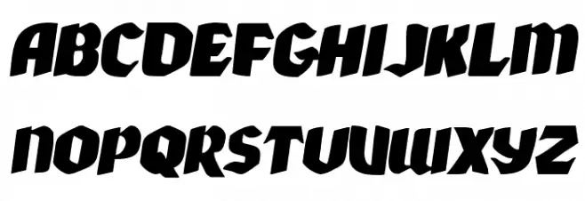 Xmas Xpress Expanded Italic Schriftart Kleinbuchstaben