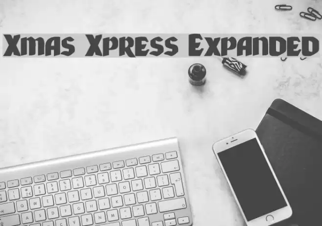 Xmas Xpress Expanded Font examples