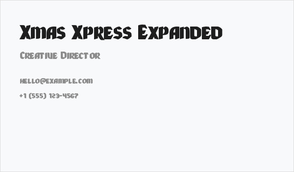 Xmas Xpress Expanded Business Card