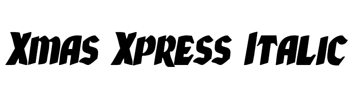 Xmas Xpress Italic  フリーフォントのダウンロード