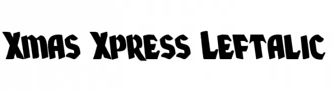 Xmas Xpress Leftalic  Frei Schriftart Herunterladen