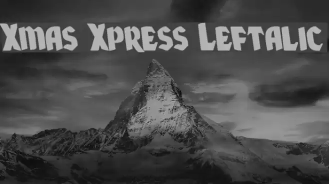 Xmas Xpress Leftalic Font examples