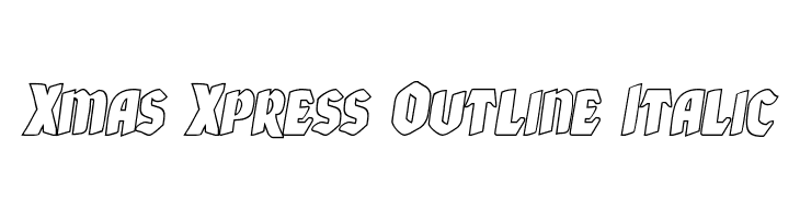 Xmas Xpress Outline Italic  لخطوط تنزيل