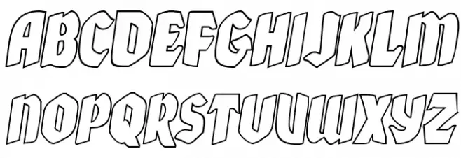 Xmas Xpress Outline Italic Fonte MAIÚSCULAS