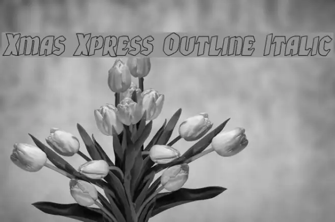 Xmas Xpress Outline Italic Example 1