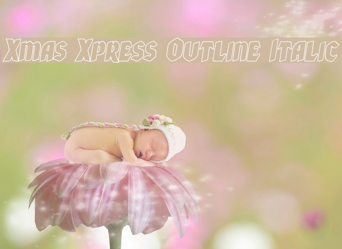 Xmas Xpress Outline Italic Font examples