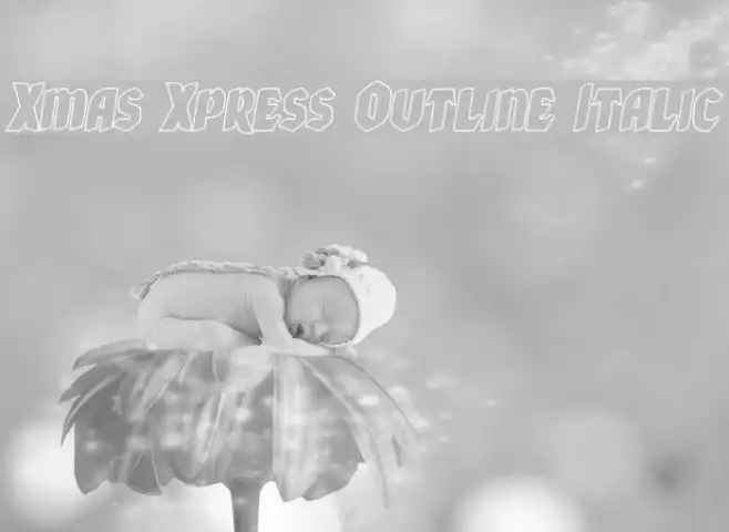 Xmas Xpress Outline Italic Example 2