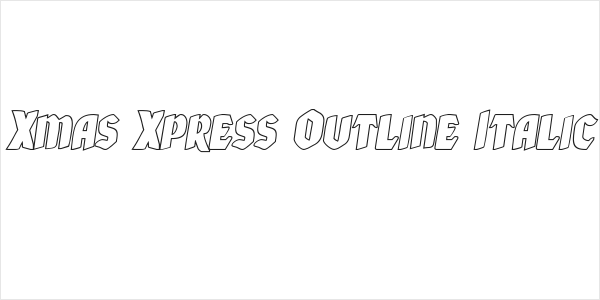 Xmas Xpress Outline Italic Logo